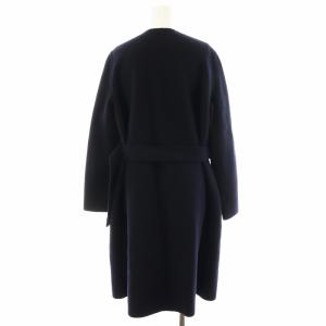 Theory 19AW NEW DIVIDE LUXE CLOAK COAT ダブルフェイス ノーカラーコート ロング丈 ウール カシミヤ混