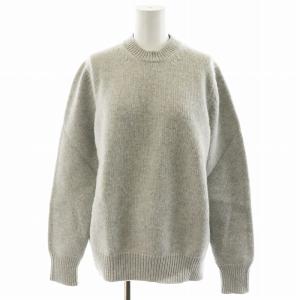 FIVE GAUGE CREW NECK ニット セーター 長袖 ウール S グレー SN-999 /AN31