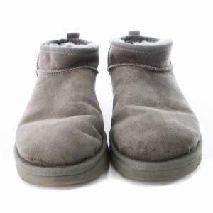 UGG australia ショートブーツ ブーティ 裏ボア スエード ヌバック 25cm グレー 1116109