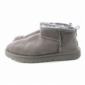 UGG australia ショートブーツ ブーティ 裏ボア スエード ヌバック 25cm グレー 1116109