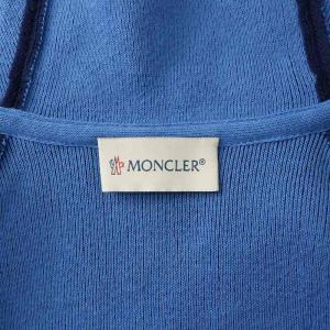 MONCLER ジップアップパーカー ジャケット ニット ジップアップ ロゴ 刺繍 S 紺 ネイビー
