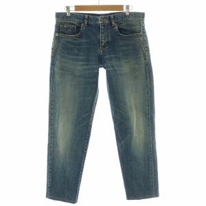 デニムパンツ ジーンズ ジップフライ 革ラベル 牛革 28 インディゴ /BB