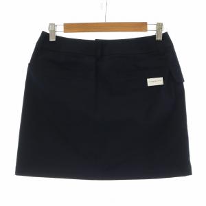 MARK&LONA GOLF OR DIE 台形スカート ミニ ゴルフ ロゴワッペン L 紺 ネイビー