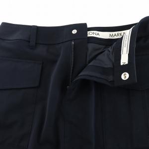 MARK&LONA GOLF OR DIE 台形スカート ミニ ゴルフ ロゴワッペン L 紺 ネイビー