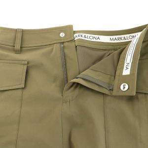 MARK&LONA GOLF OR DIE 台形スカート ミニ ロゴワッペン L カーキ