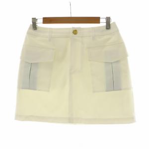 台形スカート ミニ ゴルフ GOLF ロゴワッペン L 白 ホワイト /NQ