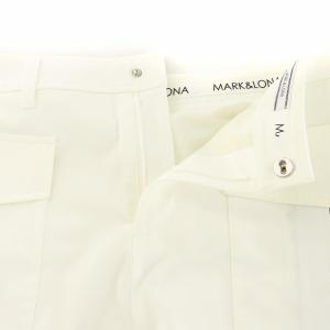 MARK&LONA 台形スカート ミニ ゴルフ GOLF ロゴワッペン L 白 ホワイト /NQ