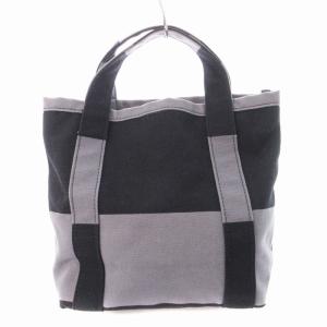 marimekko MINI PERUSKASSI GALLERIA ミニトートバッグ ハンドバック チェック柄 キャンバス 鞄 グレー 黒 ブラック