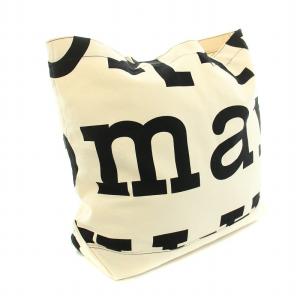 marimekko アーケラロゴバッグ AHKERA LOGO BAG トートバッグ キャンバス ロゴプリント 白 ホワイト 黒 ブラック