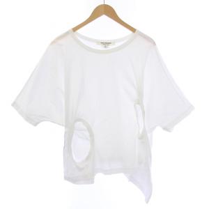 JUNYA WATANABE MAN COMME des GARCONS D2017 Tシャツ カットソー 半袖 クルーネック 変形 S 白