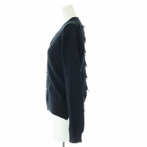 COMME des GARCONS ニットカーディガン 長袖 Vネック かぎ編み F 黒 ブラック /BB