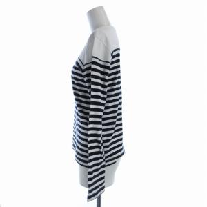COMME des GARCONS COMME des GARCONS Tシャツ カットソー 長袖 ボーダー クルーネック M 白 ホワイト 紺 ネイビー