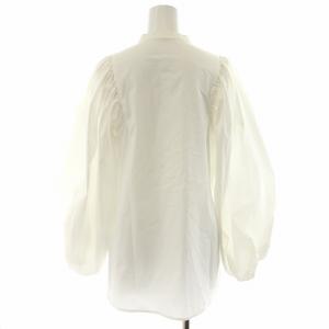 yori シャツ ブラウス 長袖 パフスリーブ リボン F 白 ホワイト /AN17