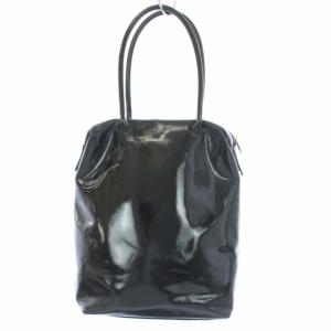 JUNYA WATANABE コムデギャルソン トートバッグ ショルダーバッグ エナメル 牛革 A4 黒 ブラック JI-K201