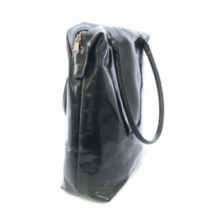 JUNYA WATANABE コムデギャルソン トートバッグ ショルダーバッグ エナメル 牛革 A4 黒 ブラック JI-K201