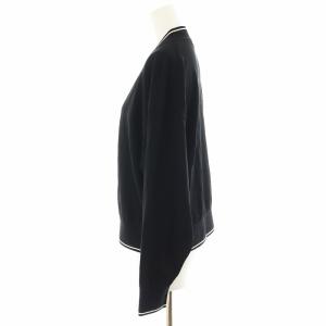 Theory 23SS COMPACT CREPE SWEATSHIRT BOMBER ニットカーディガン S 黒 ブラック