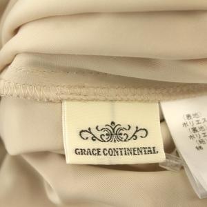 GRACE CONTINENTAL ワンピース 花柄 半袖 ひざ丈 36 S ベージュ マルチカラー /G