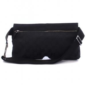 GUCCI GGキャンバス ウエストバッグ ブラック 28566