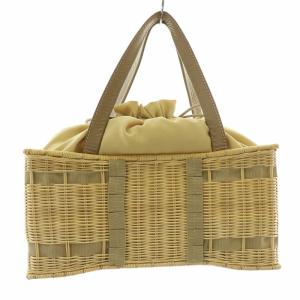 【美品】トッカ TOCCA かごバッグ ハンドバッグ トートバッグ ベージュ トッカ TOCCA KNOT IN HEART BASKET かごバッグ （ベージュ系