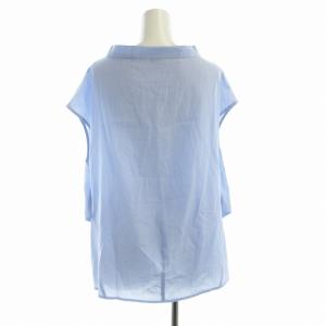 Deuxieme Classe ブラウス カットソー Vネック フレンチスリーブ 半袖 青 ブルー /RO