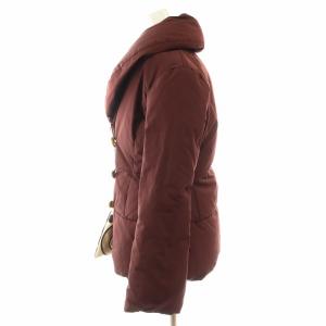 KEITA MARUYAMA ダウンジャケット リバーシブル 総柄 ショールネック 茶 ブラウン ボルドー