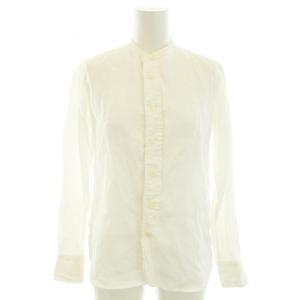 インドカディオックスの908ローファースタンドシャツ ブラウス 長袖 ヘンプ 1 S 白 ホワイト 5053074