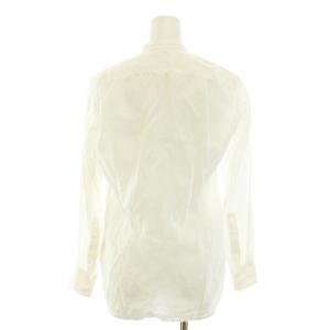 45R インドカディオックスの908ローファースタンドシャツ ブラウス 長袖 ヘンプ 1 S 白 ホワイト 5053074