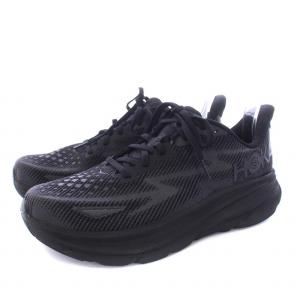 HOKA ONE ONE CLIFTON9 クリフトン9 ローカットスニーカー US9D 27cm 黒 ブラック 1127895