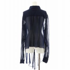 Jean Paul GAULTIER シャツ ブラウス アシンメトリー 40 ネイビー