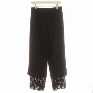 ADORE サークルレースパンツ パンツ スリット 38 M 黒 ブラック
