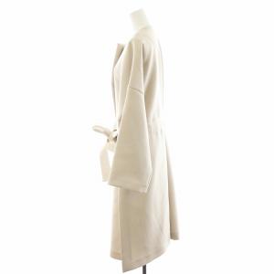 ADORE 2TONEボンディングノーカラーコート ロング丈 アウター 38 M ベージュ 531-9252801
