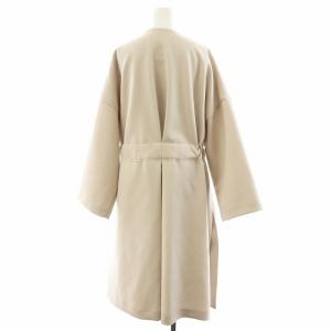 ADORE 2TONEボンディングノーカラーコート ロング丈 アウター 38 M ベージュ 531-9252801