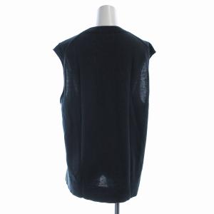 MARGARET HOWELL ノースリーブ ニット セーター クルーネック M チャコールグレー /EE