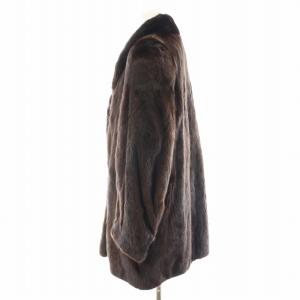 SAGA MINK ranched mink 毛皮コート ファーコート ミンクファー アウター F 茶 ブラウン /AN38