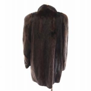 SAGA MINK ranched mink 毛皮コート ファーコート ミンクファー アウター F 茶 ブラウン /AN38