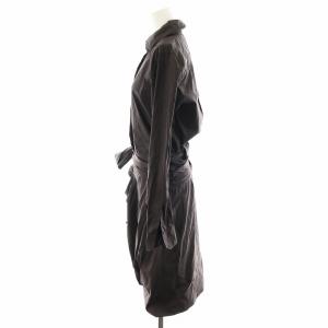 Max Mara シャツワンピース ミモレ ロング 長袖 42 L 茶 ブラウン