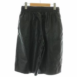 MM6 Maison Margiela 21SS フェイクレザーキュロット ハーフパンツ ショート イージー カットオフ S 黒 ブラック S52MU0072