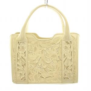 スクエアボストンバッグ SquareBoston BAG ハンドバッグ レザー 白 ホワイト