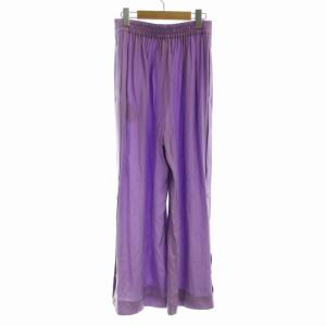 SAYAKA DAVIS ワイドパンツ イージー 裾ボタン 2 M 紫 パープル