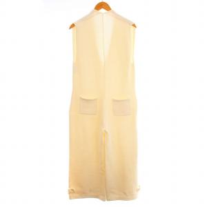 ETRE TOKYO 24SS ベルテッドヘムニットオールインワン フレンチスリーブ Vネック S 白 ホワイト 1224331170