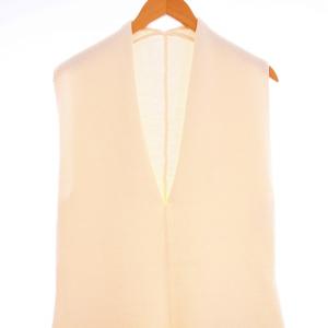 ETRE TOKYO 24SS ベルテッドヘムニットオールインワン フレンチスリーブ Vネック S 白 ホワイト 1224331170