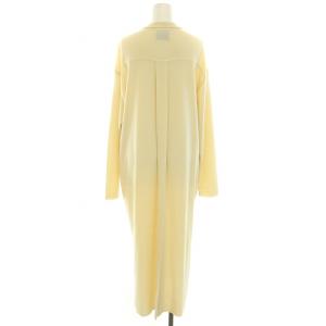 TAN ロングニットワンピース スタンダードカラー 長袖 ハイゲージ ウール混 アンゴラ混 F アイボリー TN18AW017