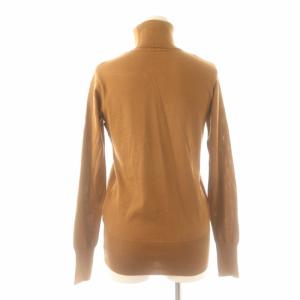 JUN MIKAMI カットソー シルクコットン ニット タートルネック 絹 長袖 茶 ブラウン