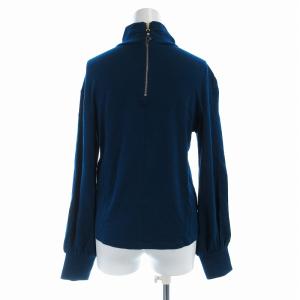 EPOCA Tシャツ カットソー ウール ハーフジップ 長袖 40 M 青 ブルー