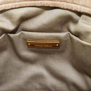 miumiu ハンドバッグ ショルダーバッグ 2way チャーム付き ナッパレザー ベージュ