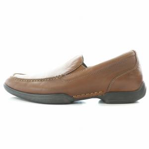 COLE HAAN NIKE AIR スリッポン ローカットシューズ スクエアトゥ レザー US7 24.5cm 茶 ブラウン