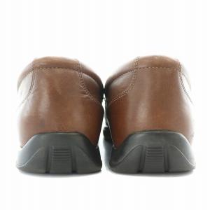 COLE HAAN NIKE AIR スリッポン ローカットシューズ スクエアトゥ レザー US7 24.5cm 茶 ブラウン