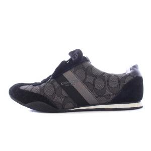 ローカットスニーカー シグネチャー スエード 切替 US6B 23cm 黒 ブラック グレー /KH