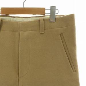 SUNSEA メルトンカットオフパンツ スラックス テーパード クロップド ウール 2 M ベージュ