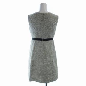 kate spade new york ワンピース ドレス ひざ丈 ノースリーブ リボン メタリック 00 XXS 白 ホワイト シルバーカラー